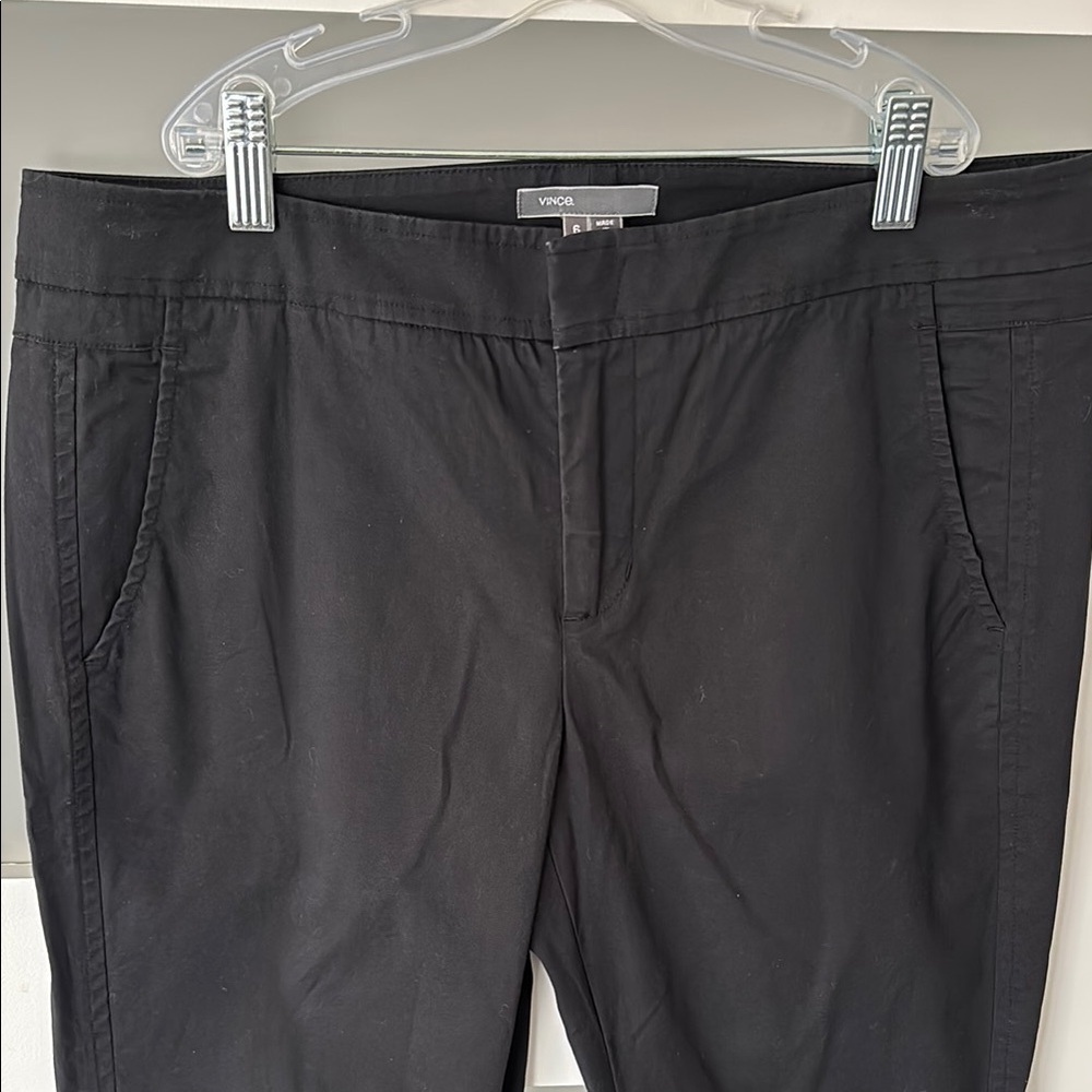 Vince Black Chinos Sleek Flat Front Design
